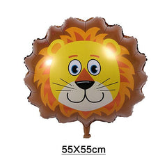 PartyCorp Lion Head Shaped Foil Balloon, Jungle Theme Decoration, 1 Pack