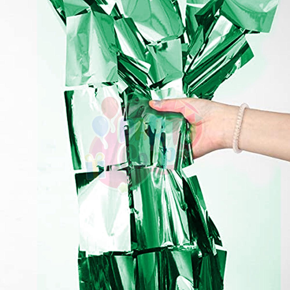 PartyCorp Merry Christmas Decoration Kit Combo 76 Pcs - Dark Green, Red Balloons, Gold & Copper Chrome Balloon, Gold Confetti, Gold Merry Christmas Foil Banner, Green Diamond Curtain, Gold Star Foil Balloon, Large Gift Foil Balloon