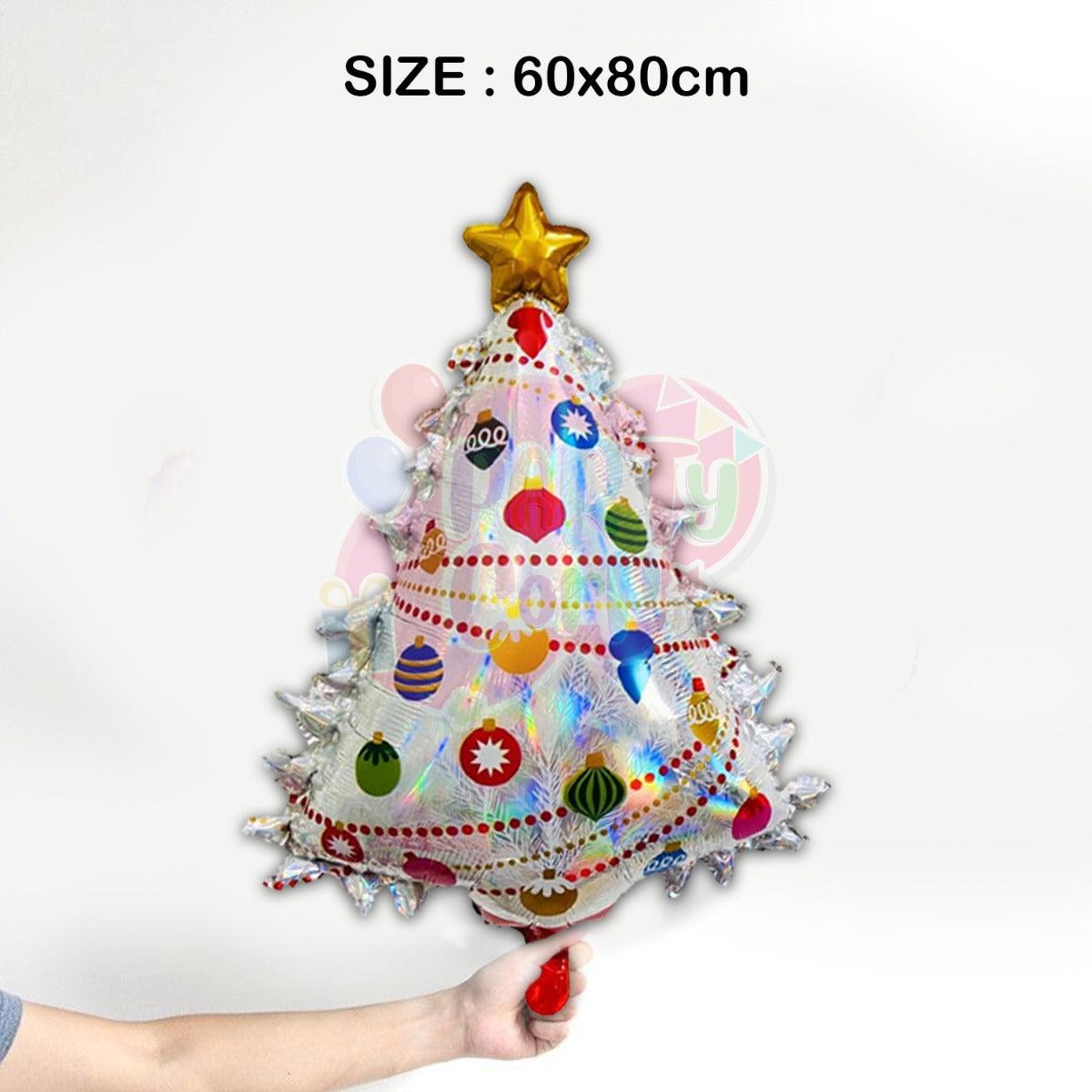 PartyCorp Merry Christmas Decoration Kit Combo 99 Pcs - Dark Green,Red, Light Green Latex Balloons, Gold Chrome Balloons, Multicolour confetti, Merry Christmas Red & Green Foil Banner, Santa Hats, Santa Socks, X-Mas Tree, Snow Man Foil Balloon