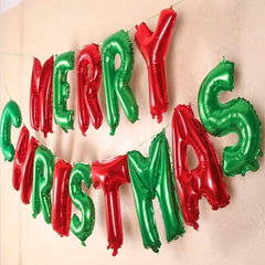 PartyCorp Merry Christmas Red & Green Foil Banner For Merry Christmas Party Decoration, 1 Piece