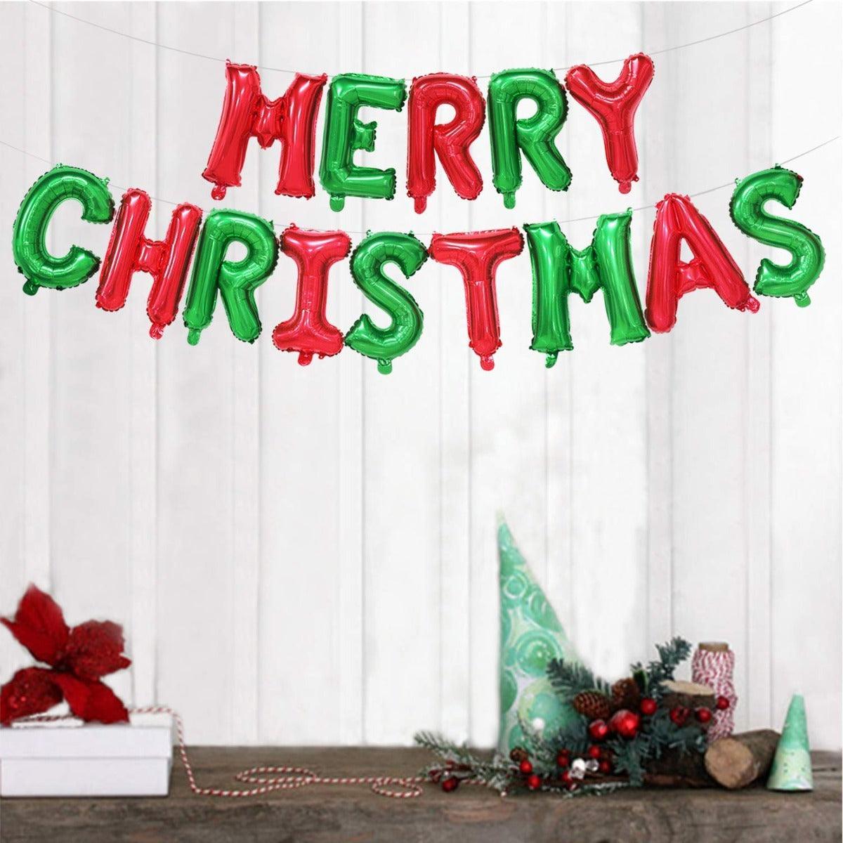 PartyCorp Merry Christmas Red & Green Foil Banner For Merry Christmas Party Decoration, 1 Piece