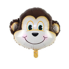 PartyCorp Monkey Head Shaped Foil Balloon, Jungle Theme Party Decoration, 1 Pack