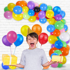 PartyCorp Multi-Colour Balloons Rainbow Arch Decoration Set, DIY Pack Of 72