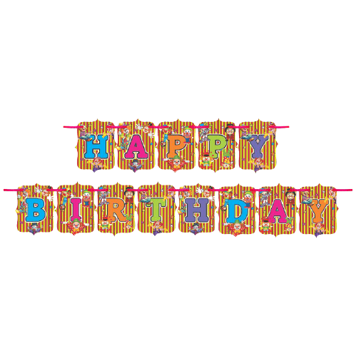 PartyCorp Multicolour Happy Birthday Joker Theme Printed Wall Banner Decoration Set