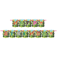 PartyCorp Multicolour Happy Birthday Jungle Theme Animal Printed Wall Banner Decoration Set