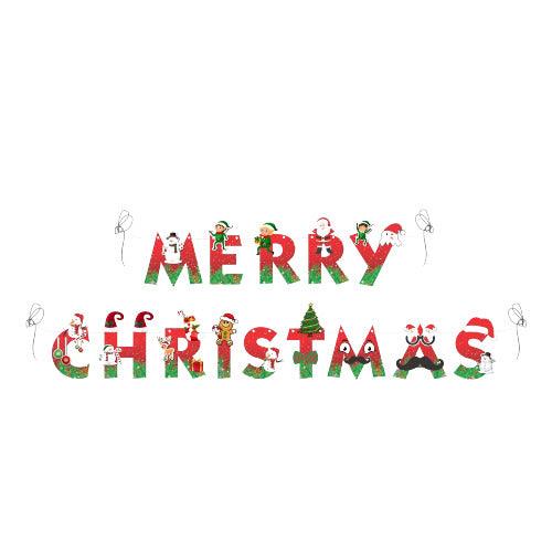 PartyCorp Multicolour Merry Christmas Printed Wall Banner Decoration Set, 1 pc