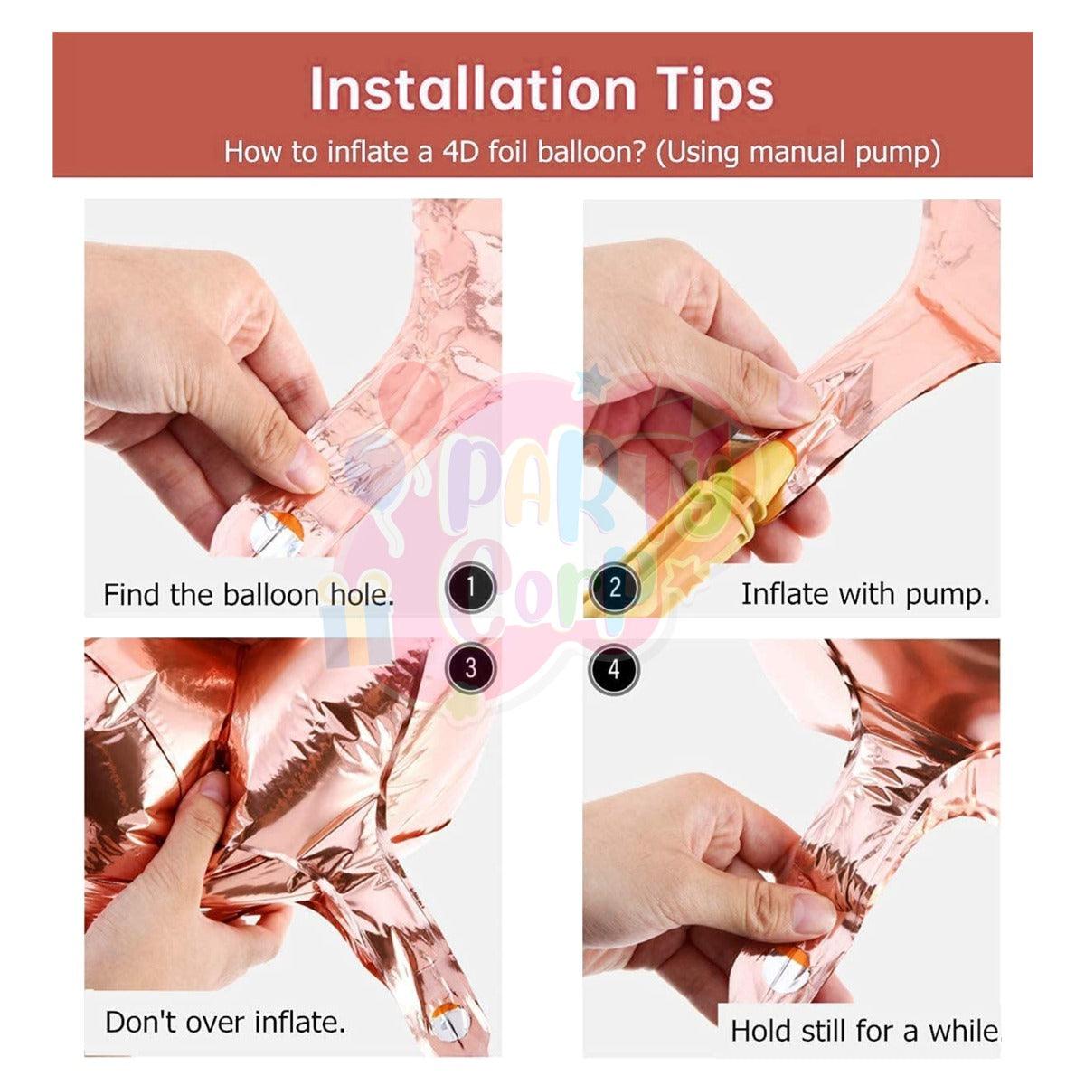 PartyCorp New Year Decoration Kit Combo 24 Pcs - Rose Gold, White, Confetti Chrome Balloon, Rose Gold HNY Foil Banner,(Rose Gold Star, Wine and Champagne Bottle) Foils
