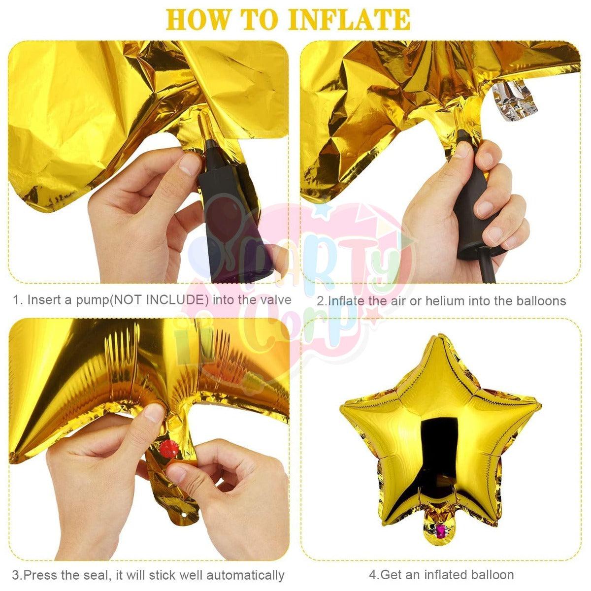 PartyCorp New Year Decoration Kit Combo 44 Pcs - Gold, Silver Chrome Balloons, Black Latex Balloon, Gold Happy New Year Foil Banner, Gold Crown, Happy New Year Star, 2022 Digit Foil Balloons