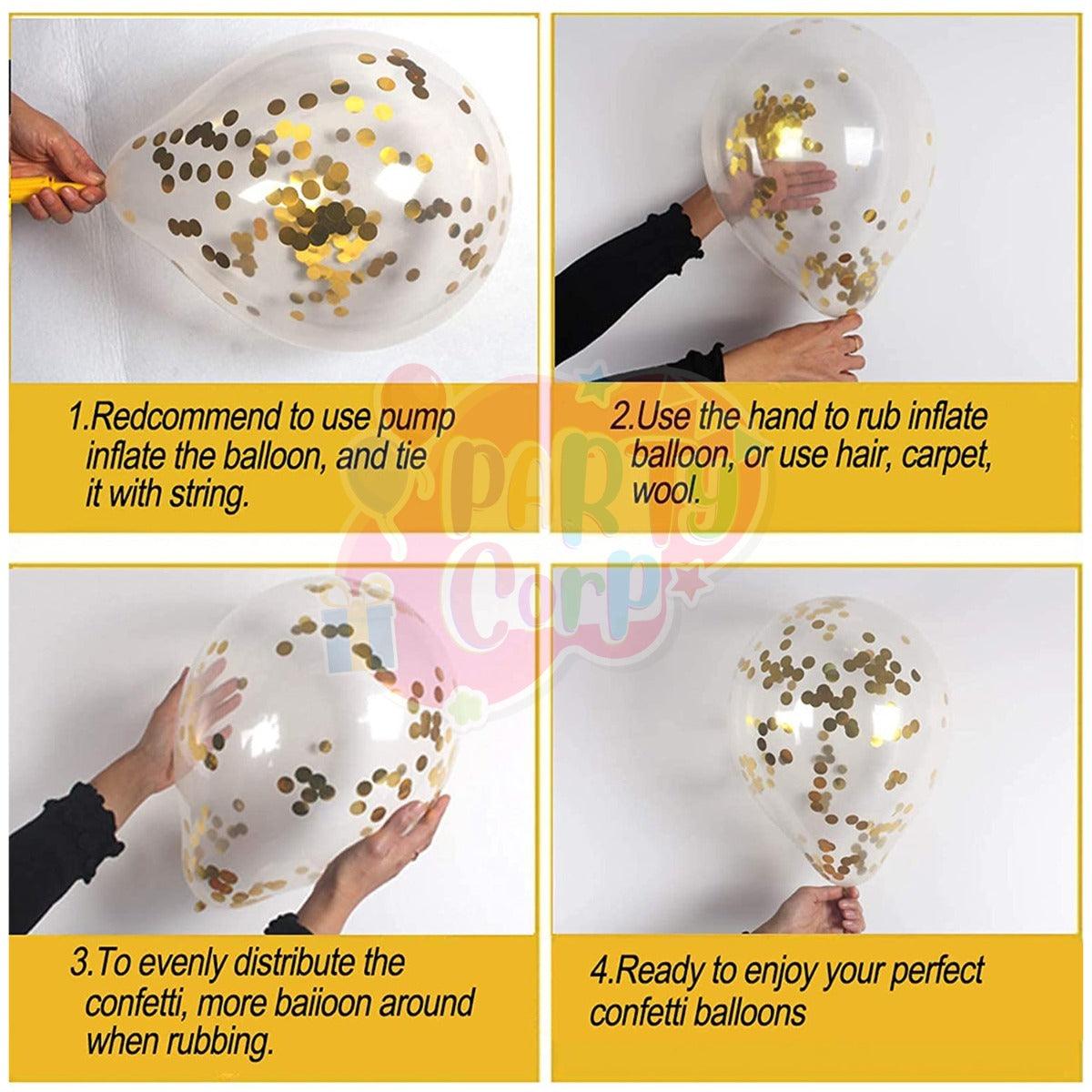 PartyCorp New Year Decoration Kit Combo 45 Pcs - Rose Gold, White, Gold, Confetti Chrome Balloon, Rose Gold HNY Foil Banner, Silver Curtain, Tassels, (Rose Gold Star, Wine and Champagne Bottle) Foils