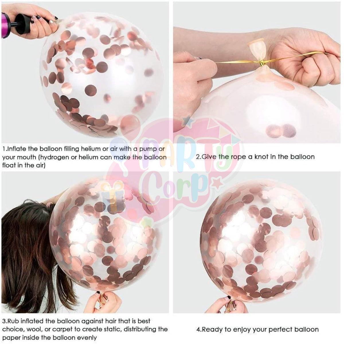 PartyCorp New Year Decoration Kit Combo 49 Pcs - Rose Gold, Gold, White Chrome, Confetti Balloon, Gold HNY Banner, Silver Curtain, Tassel, (Rose Gold Star, 2022 Digit, Wine and Champagne Bottle) Foils