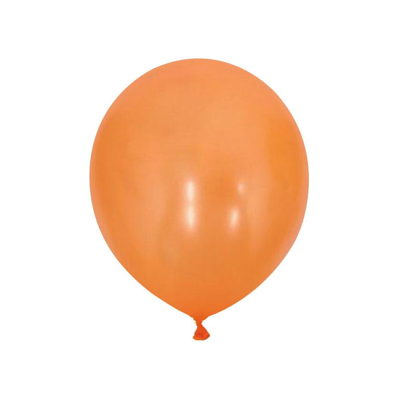PartyCorp Orange Metallic Latex Balloon For Party Decorations, DIY Pack of 4