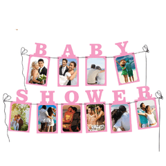 PartyCorp Pink Baby Shower Photo Banner for Party Decoration Set