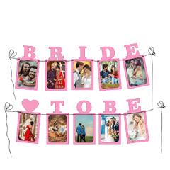 PartyCorp Pink Bride To Be Photo Banner for Party Decoration Set