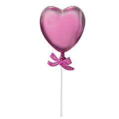 PartyCorp Pink Heart Shaped Cake Topper, 1 Pc
