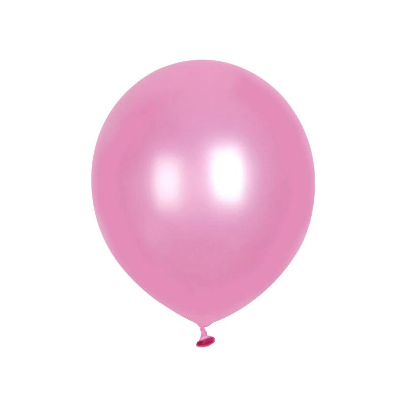 PartyCorp Pink Metallic Latex Balloon For Party Decorations, DIY Pack of 4