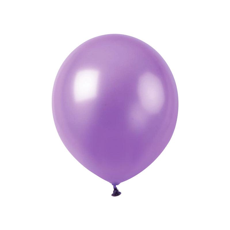 PartyCorp Purple Metallic Latex Balloon For Party Decorations, DIY Pack of 4