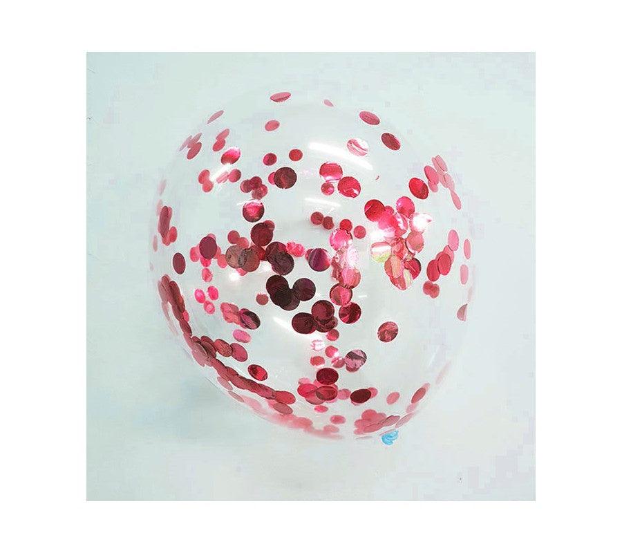 PartyCorp Red and White Stars, Heart and Confetti Balloon Bouquet, Decoration Set, DIY Pack of 14