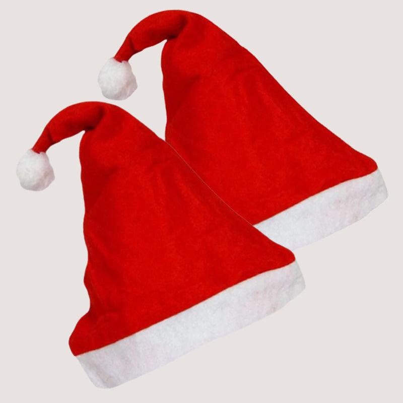 PartyCorp Red & White Merry Christmas Santa Claus Cap Hat, Pack Of 2