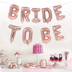 PartyCorp Rose Gold Bride To Be Alphabet/Letter Foil Balloon Banner Decoration Set