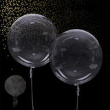 PartyCorp Round Transparent BOBO Balloon for Party Decoration , DIY Pack of 2