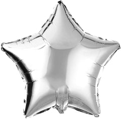 PartyCorp Silver and White Stars, Heart and Confetti Balloon Bouquet, Decoration Set, DIY Pack of 14