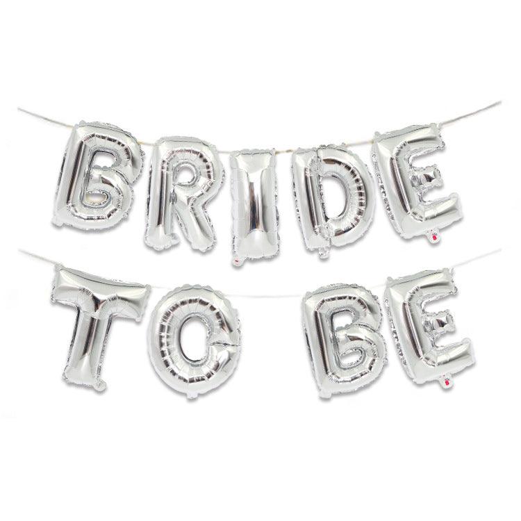 PartyCorp Silver Bride To Be Alphabet/Letter Foil Balloon Banner Decoration Set