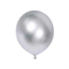 PartyCorp Silver Metallic Chrome Balloon Party Decorations, DIY Pack of 4