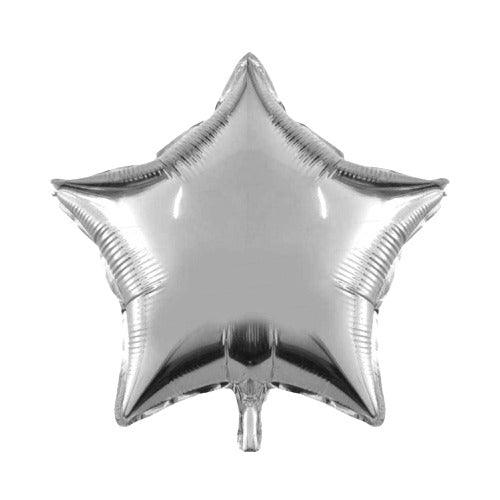 PartyCorp Silver Star Foil Balloon , DIY Pack of 2