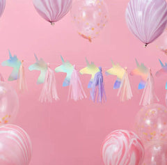 PartyCorp Unicorn Party Decorations Bunting Banner, Unicorn Party Decoration for Kids - Balloons Not Included