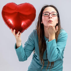 PartyCorp Valentines, Anniversary, Heart Decoration Kit Combo 38 Pcs - Red Latex Balloon, Red Heart Foil, Love Foil Banner