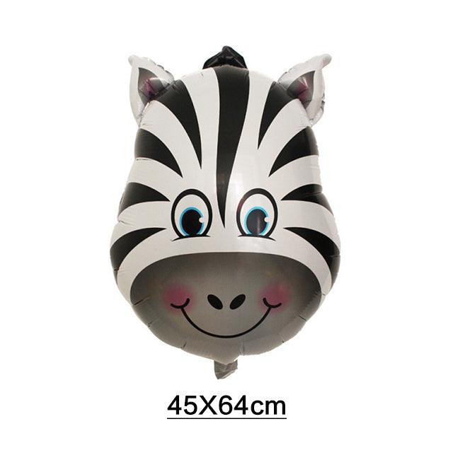 PartyCorp Zebra Head Shaped Foil Balloon, Jungle Theme Party Decoration, 1 Pack