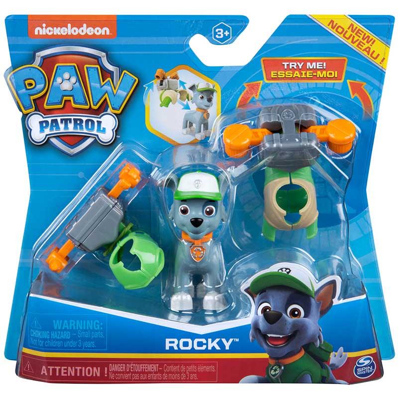 Paw Patrol Action Pups Rocky With 2 Clip on Backpacks