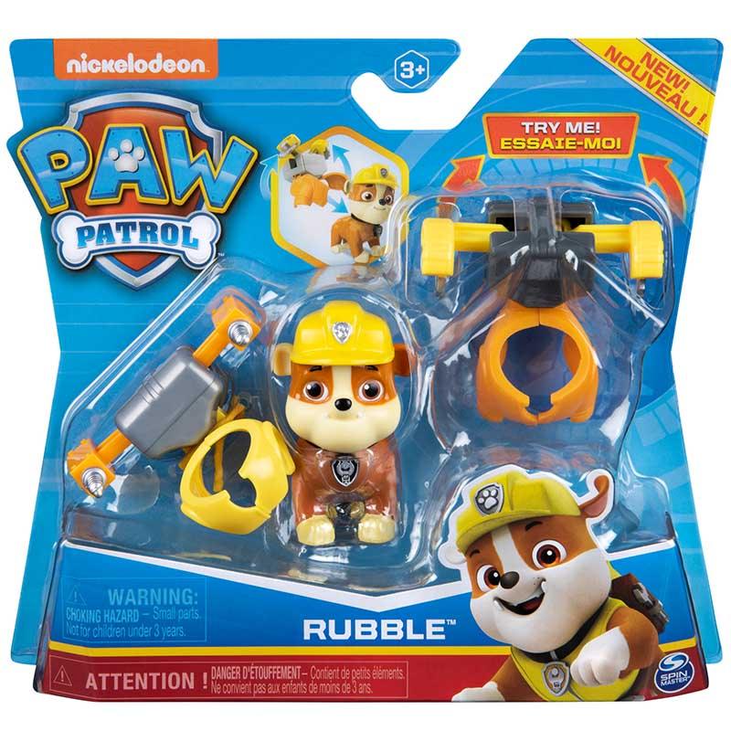 Paw Patrol Action Pups Rubble With 2 Clip on Backpacks