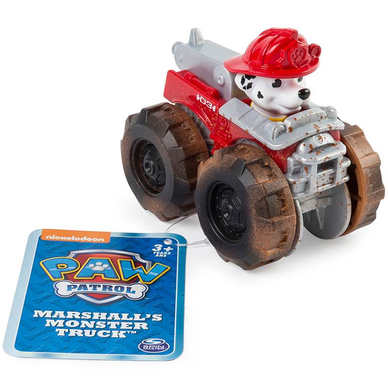 Paw Patrol Marshall Pup With Monster Truck - Red Brown