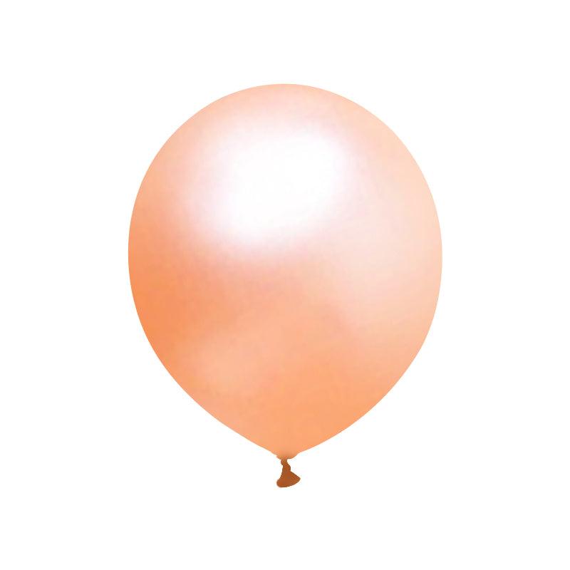 PartyCorp Peach/ Rose Gold Metallic Latex Balloon For Party Decorations, DIY Pack of 4
