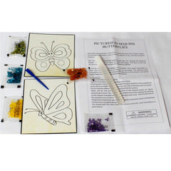 ToyKraft Pictured in Sequins Butter Flies, Art and Craft Kit, Sand Art, Sequin Art