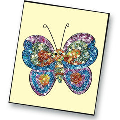ToyKraft Pictured in Sequins Butter Flies, Art and Craft Kit, Sand Art, Sequin Art