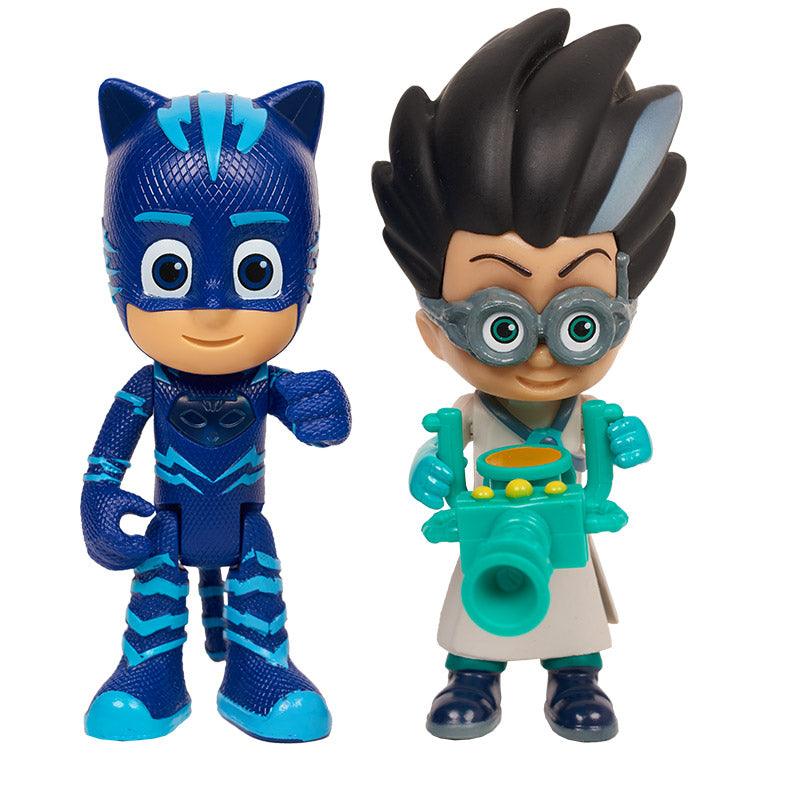 PJ Mask Light Up Figures - Cat Boy and Romeo, Toys for Kids 3+ Age and above