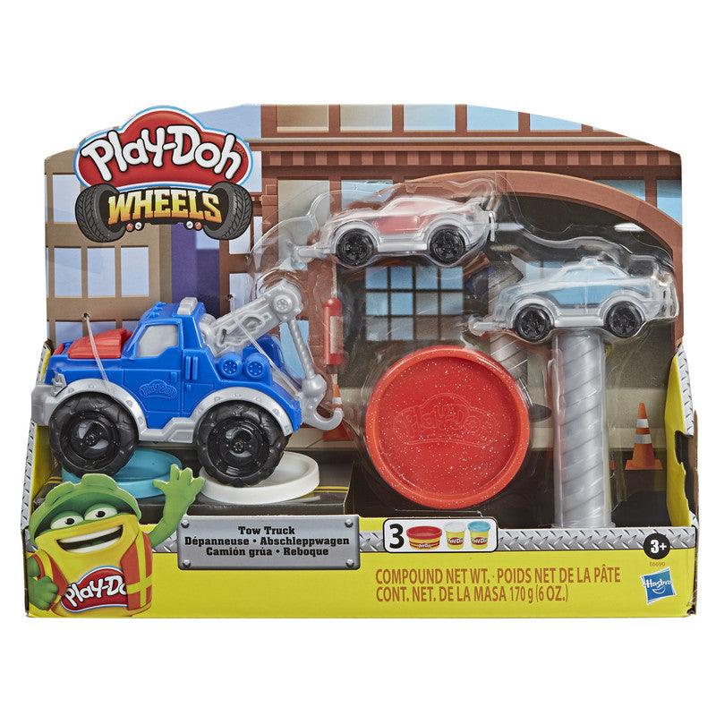 Play-Doh Wheels Tow Truck Toy for Kids 3 Years and Up with 3 Non-Toxic Play-Doh Colors