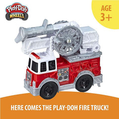 Play-Doh Wheels Firetruck Toy with 5 Non-Toxic Colors Including Play-Doh Water Compound