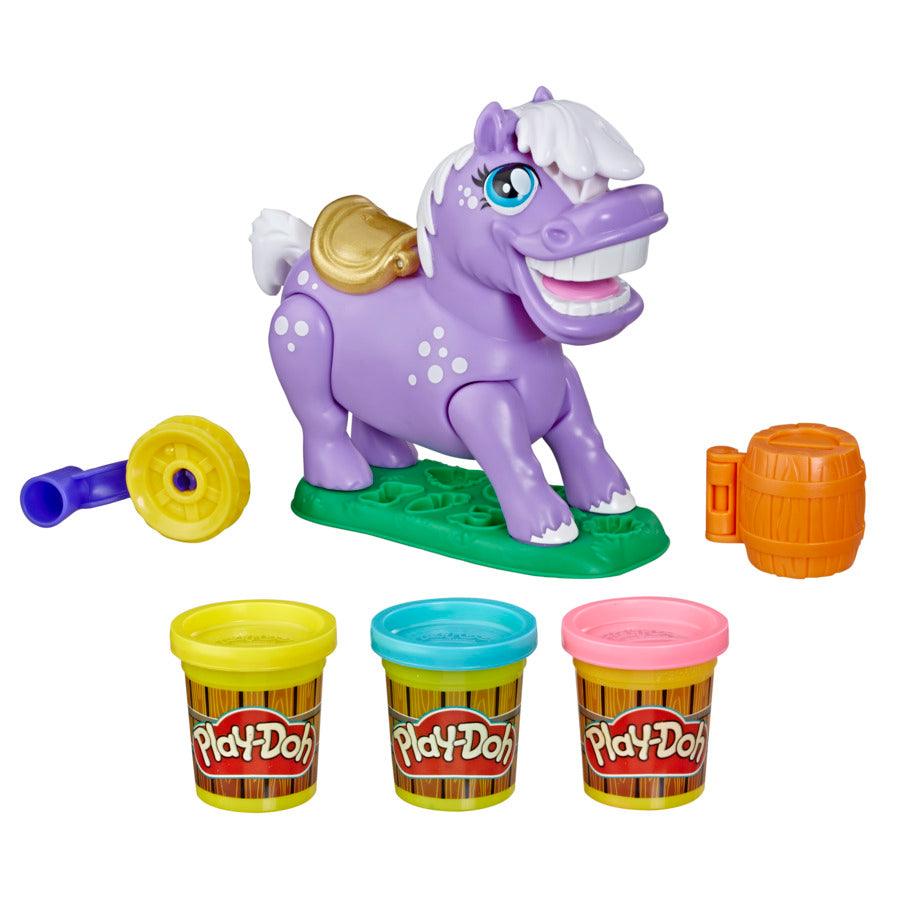 Play-Doh Animal Crew Naybelle Show Pony Farm Animal Playset with 3 Non-Toxic Colors