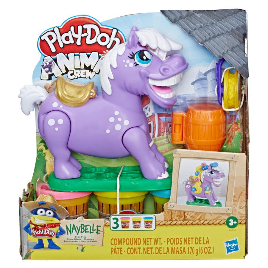 Play-Doh Animal Crew Naybelle Show Pony Farm Animal Playset with 3 Non-Toxic Colors