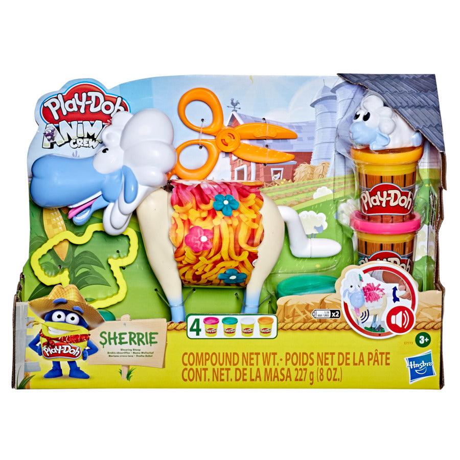 Play-Doh Animal Crew Sherrie Shearin' Sheep Toy for Kids 3 Years & Up with Funny Sounds, 4 Non-Toxic Colors