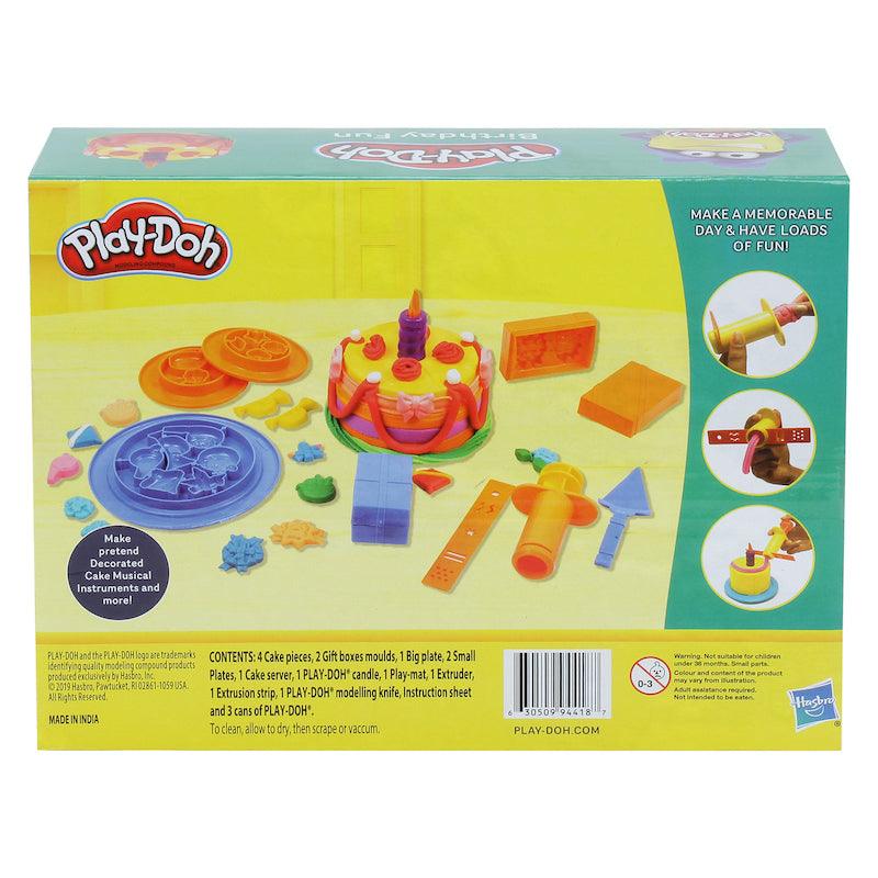 Play-Doh Birthday Fun Playset for Kids 3 Years and Up with 3 Non-Toxic Colors