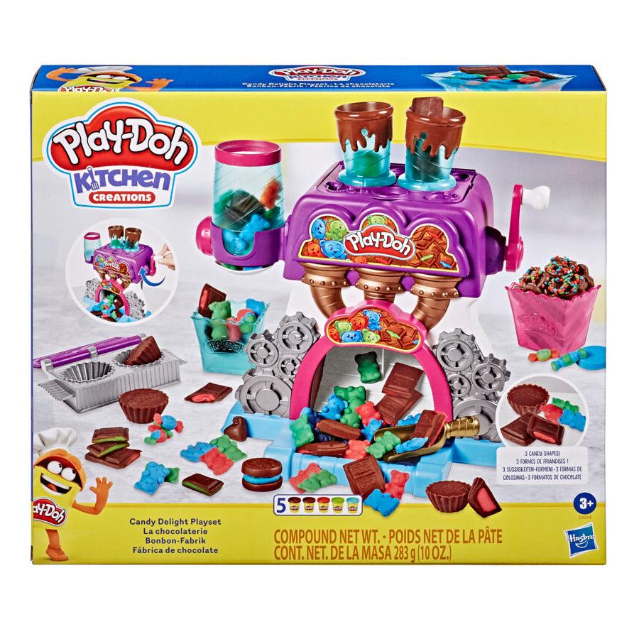 Play-Doh Kitchen Creations Candy Delight Playset for Kids 3 Years and Up with 5 Cans, Non-Toxic