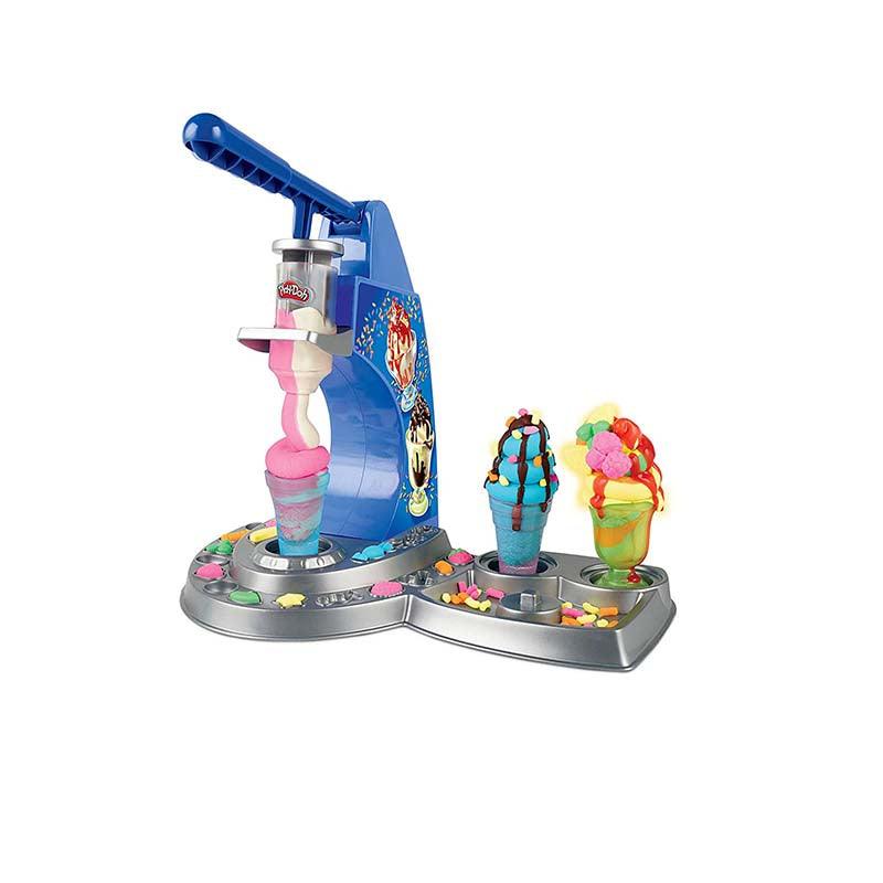 Play-Doh Kitchen Creations Drizzy Ice Cream Playset Featuring Drizzle Compound, 6 Non-Toxic Play-Doh Colors