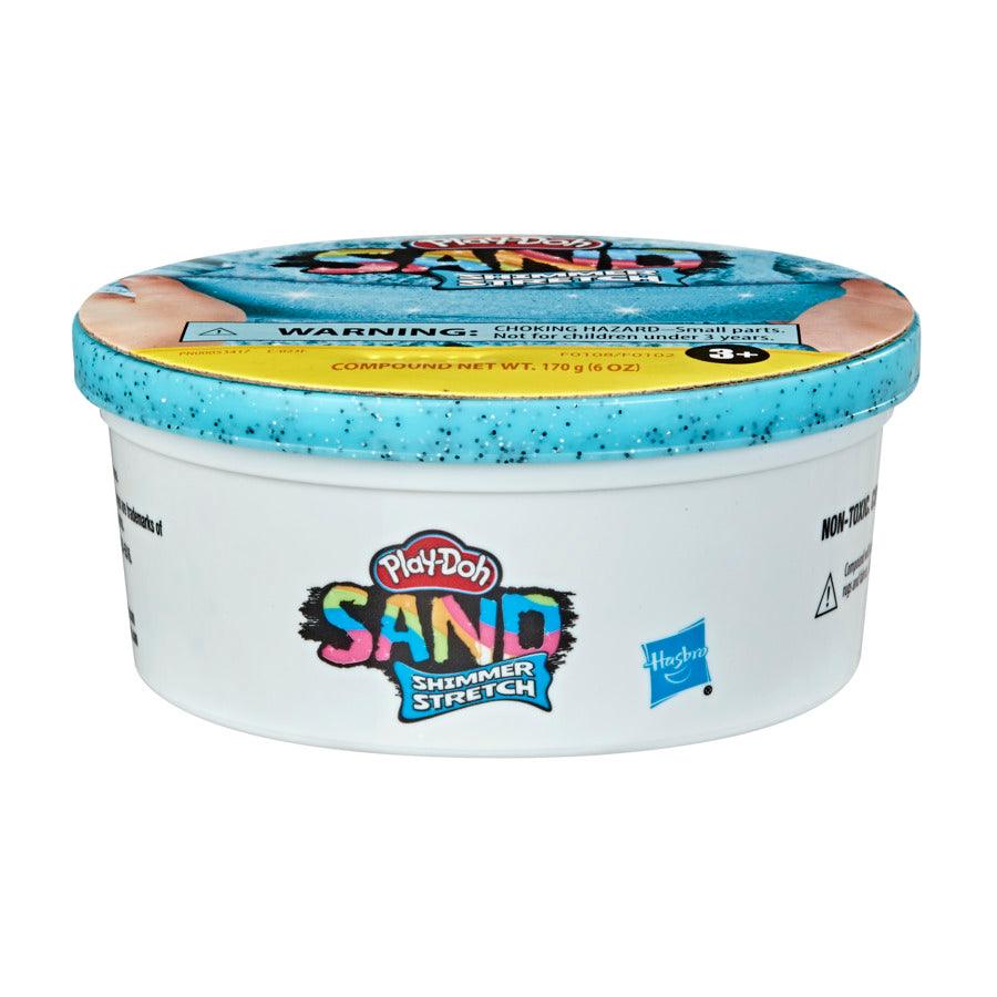Play-Doh Sand Shimmer Stretch Single Can of SparklyCyan Blue Compound