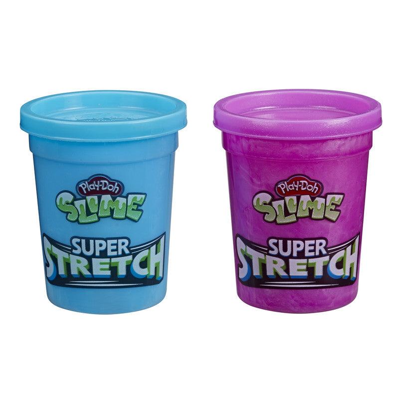 Play-Doh Slime Super Stretch 2-Pack for Kids 3 Years and Up - Purple and Blue