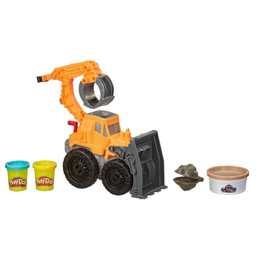 Play-Doh Wheels Front Loader Toy Truck for Kids Ages 3 and Up with Non-Toxic Play-Doh Sand Compound and Classic Play-Doh Compound in 2 Colors