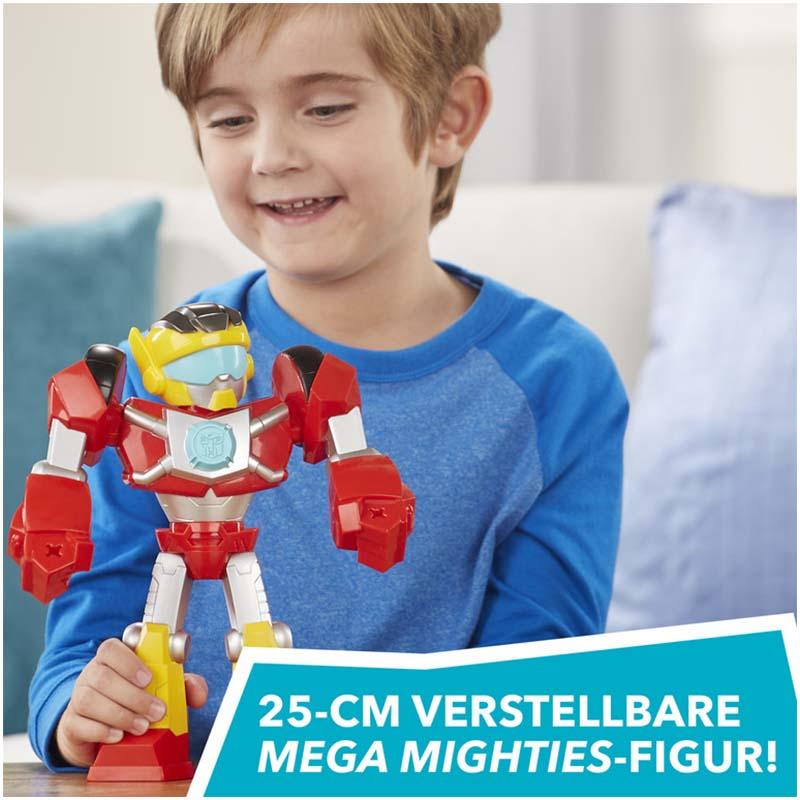 Action Figure Transformers Rescue Bots Academy Mega Mighties Hot Shot 25 Cm | Giocattolo Robot Articolato Per Bambini 3+ | Playskool Heroes
